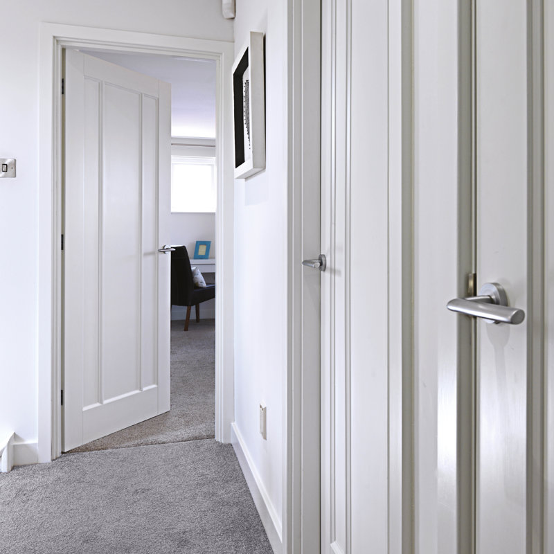 Jamaica Internal Door Primed, 198.1cm H x 83.8cm W x 3.5cm D