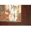 Tapis oriental contemporain abstrait à motif végétal noué à la main 6 x 9