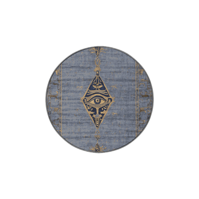 Silky Soft Plush Grey Area Rug, Round 4'