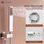 Système de douche mural Herathena 3 fonctions de luxe avec 6 jets de corps (valve brute incluse)-83303035
