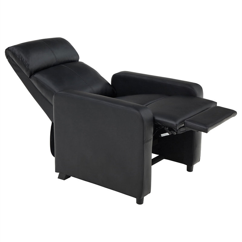 Fauteuil inclinable rembourré de cinéma maison noir