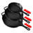 NutriChef Cast Iron Non-Stick 3 Piece Skillet Set