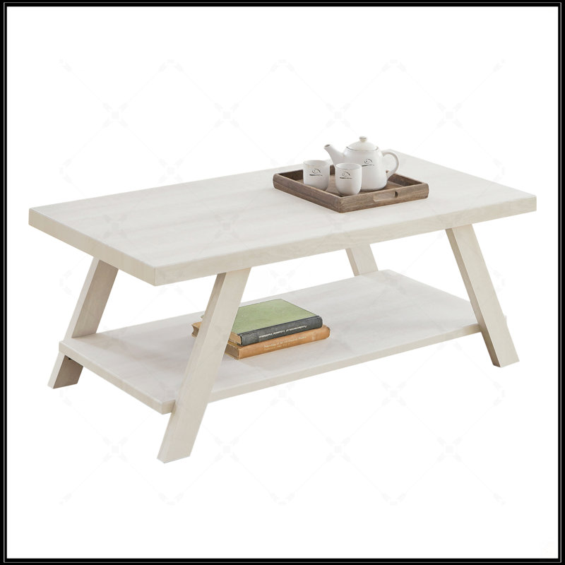 Coffee Table, White, White