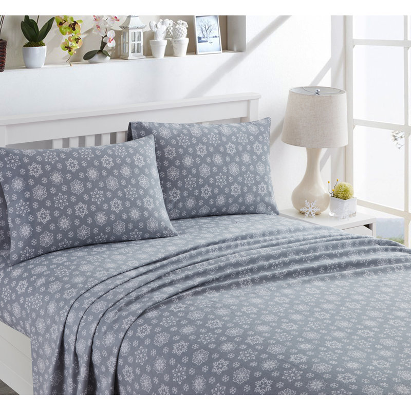 Ensemble de draps en flanelle de neige, Ensemble de draps pour lit simple + 1 drap-housse 