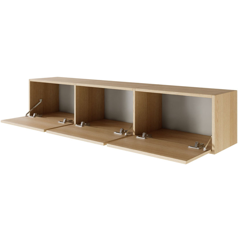 Takiea Unfinished TV Stand for TVs up to 65", Beige Wood