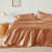 Bedsure Satin Sheet Set Full Size - 4 Piece Silky Bedsheets with 15" Deep Pocket (Full, Cream)-128731650-128731624