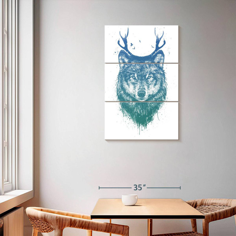 Brampt Deer Wolf, 57" H x 36" W