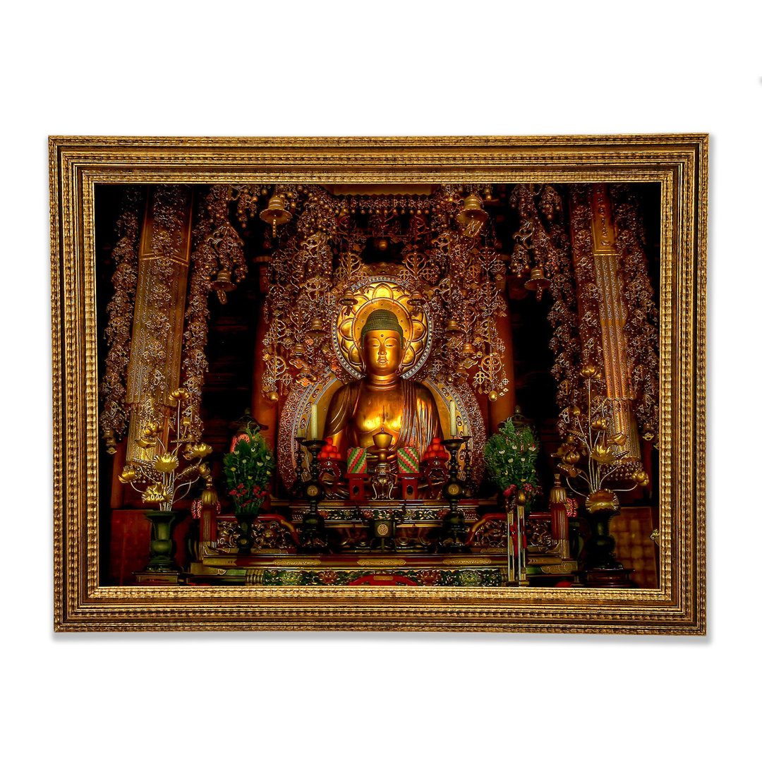 Goldener Buddha Chion Japan - Einzelner Bilderrahmen Kunstdrucke