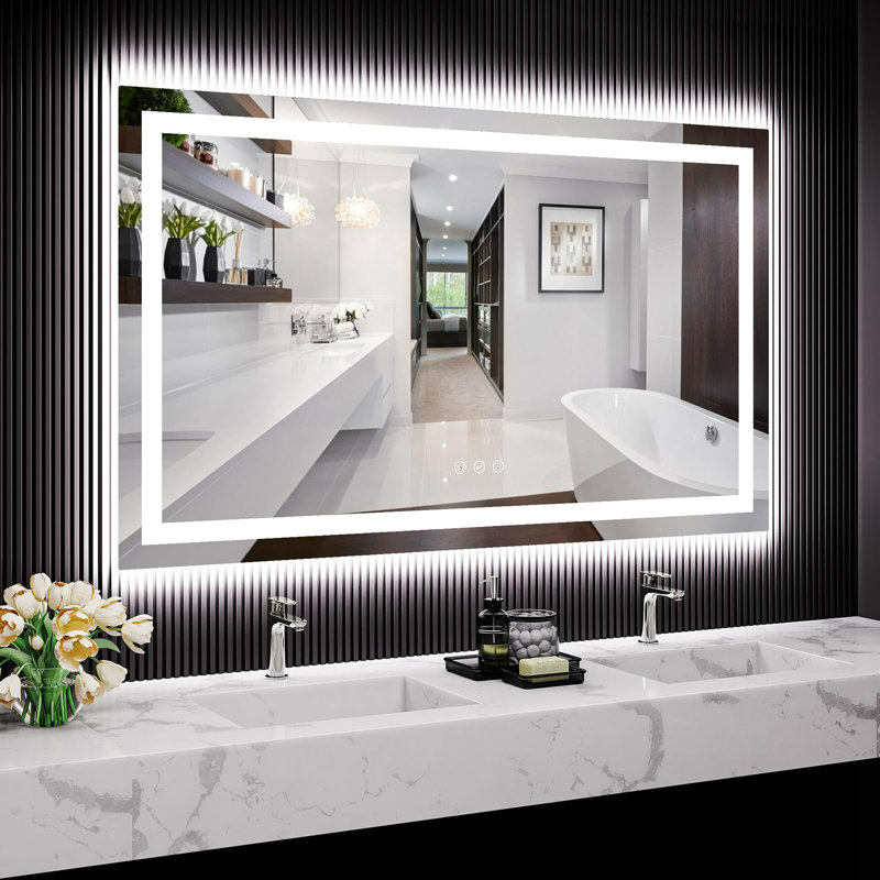 Miroir à DEL pour salle de bain, 60 po x 36 po