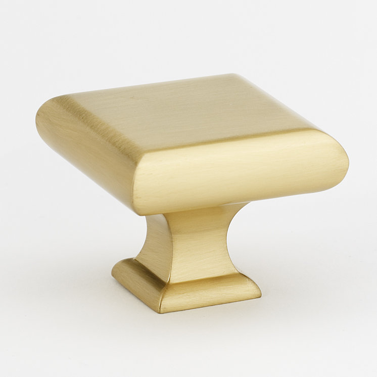 Oversized Manhattan Square Knob, 1.625" H x 0.75" W x 1.125" D
