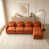Orange+4Seat+1Ottoman