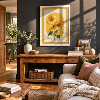 Sunflowers Botanical - Framed Print