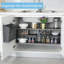 Organisateur de tablettes d'armoire extensible et empilable