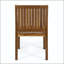 Chaise de salle à manger à lattes en bois d'acacia au design rustique (ensemble de 2)