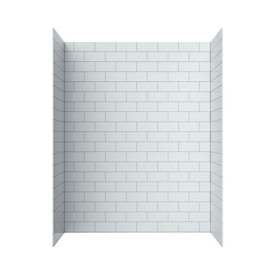 Mistelle X P 36 po P x 86 po Ensemble de 3 panneaux de douche muraux blancs H Subway-Tile