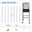 Cage à oiseaux en métal pour perroquets, 45 po - Volière spacieuse avec support amovible, panier de rangement et support pour perroquet noir de construction