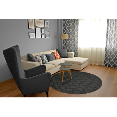Tapis gris cendré Togut 9 pi x 12 pi Treber
