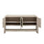 Console polyvalente avec lattes en bois tissé et placage en bois massif-669743711
