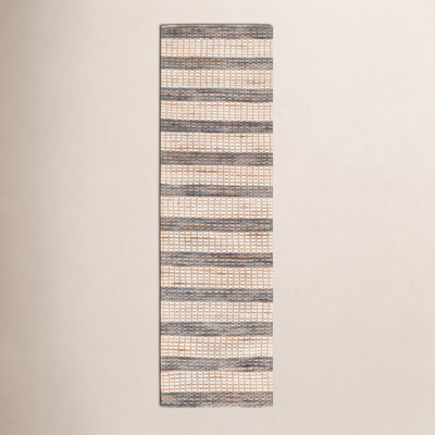 Inge Martha Stewart Hand Tufted Jute/Sisal; Wool; Cotton Striped Indoor Rug