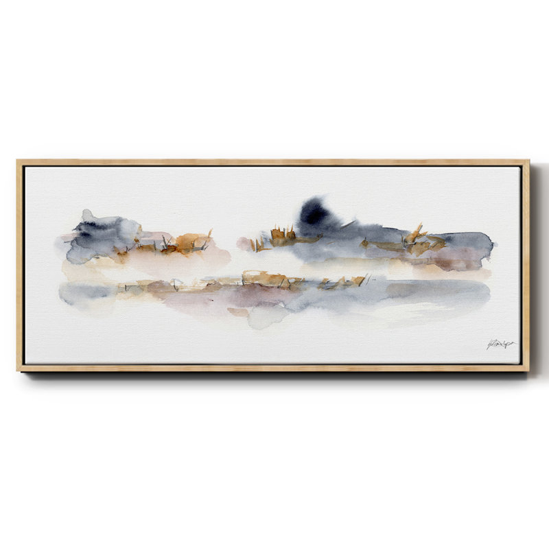 Roseaux et quenouilles I - Toile encadrée, H 20 po x l 50 po