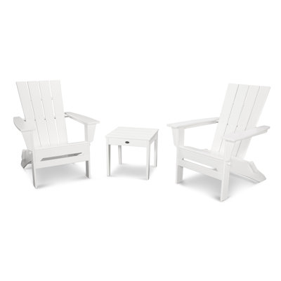 POLYWOOD Quattro Folding Chair 3-Piece Adirondack Set