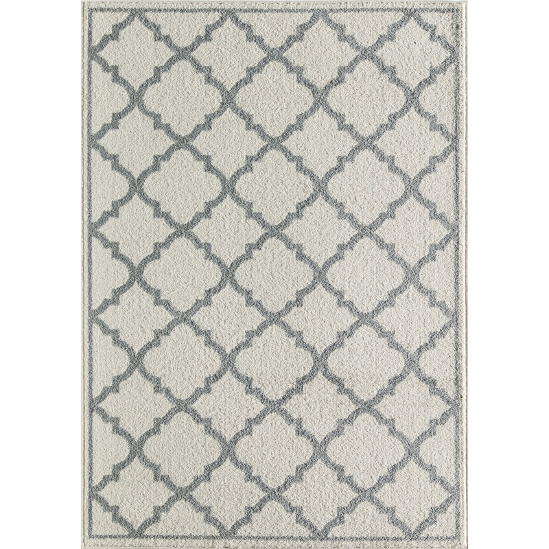 Tapis gris / blanc Bergen, Rectangle 9 pi x 12 pi