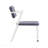 Gray Fabric & White Finish Office Chair-1059509947