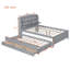Wooden LED Platform Bed with Trundle,with Storage Headboard,with Drawers-1206337862-1206337860