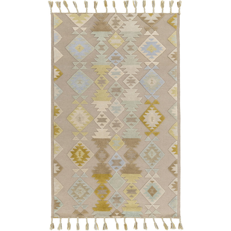 Tapis en laine / coton tissé à la main Brassfield Southwestern, Rectangle 2 pi x 3 pi