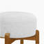 Ensemble de 2 tabourets d'intérieur revêtus de bois, finition noyer et revêtement ivoire-1927877620-1927877621