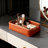 Handcrafted Scandinavian Minimalist Leather Desk Tray, Stylish Storage Organizer For Living Room And Bedroom, Perfect For Remote Controls And Small Items