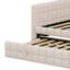 Lit de jour rembourré en L avec couchette escamotable et ports USB-1557716068