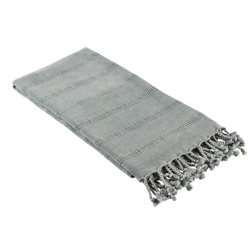Serviette de bain turque en coton biologique Chanyah Stonewashed Luxe, En jean