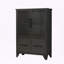 Armoire de rangement avec 4 portes en fer, tablette réglable et cadre en métal noir robuste-1225529952
