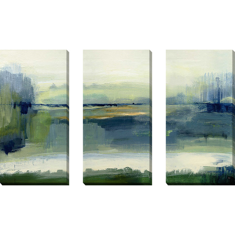 «Glistening Meadow», reproduction sur toile 3 pièces, H 24 po x l 36 po x P 1 po