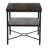 Saratoga Rustic Solid Wood and Metal End Table with Storage Shelf-66138074