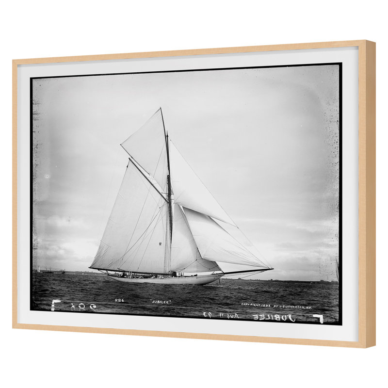 Open Seas 9 Print by THE Studio, 36" H x 44" W, Maple Framed