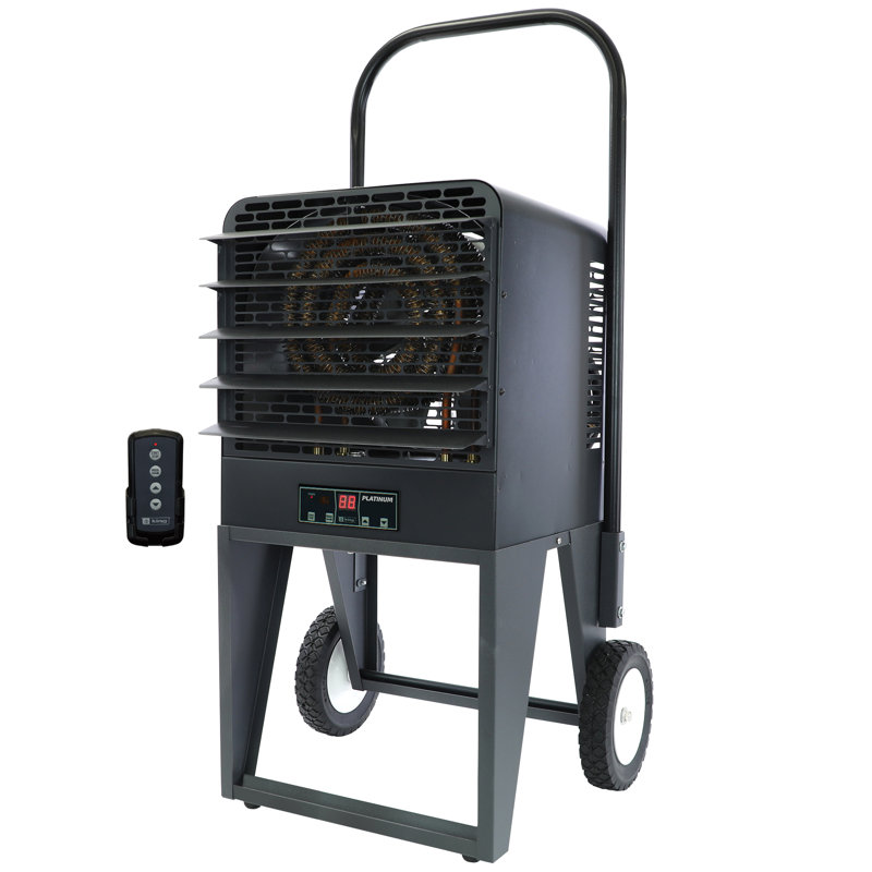 King Electric 10000 Watt 34121 BTU Electric Utility Space Heater with Adjustable Thermostat , Remote Included and with Digital Display