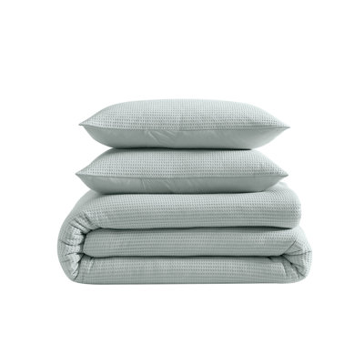 Cotton Waffle Duvet Cover Set