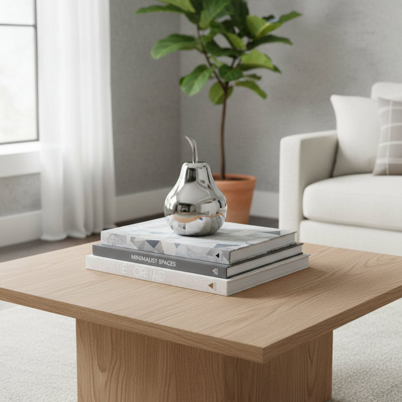 Annebeth Pera Blanco poire, H 6,5 po x l 4 po x P 4 po, Argent