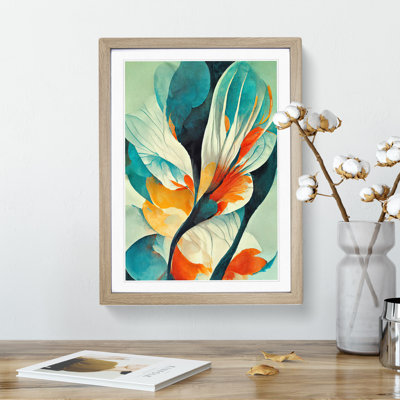 Colourful Abstract Flowers No.5 - Framed Print