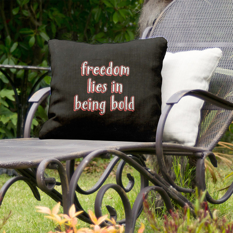 Coussin décoratif intérieur/extérieur en gras, 20 po x 20 po, Rouge