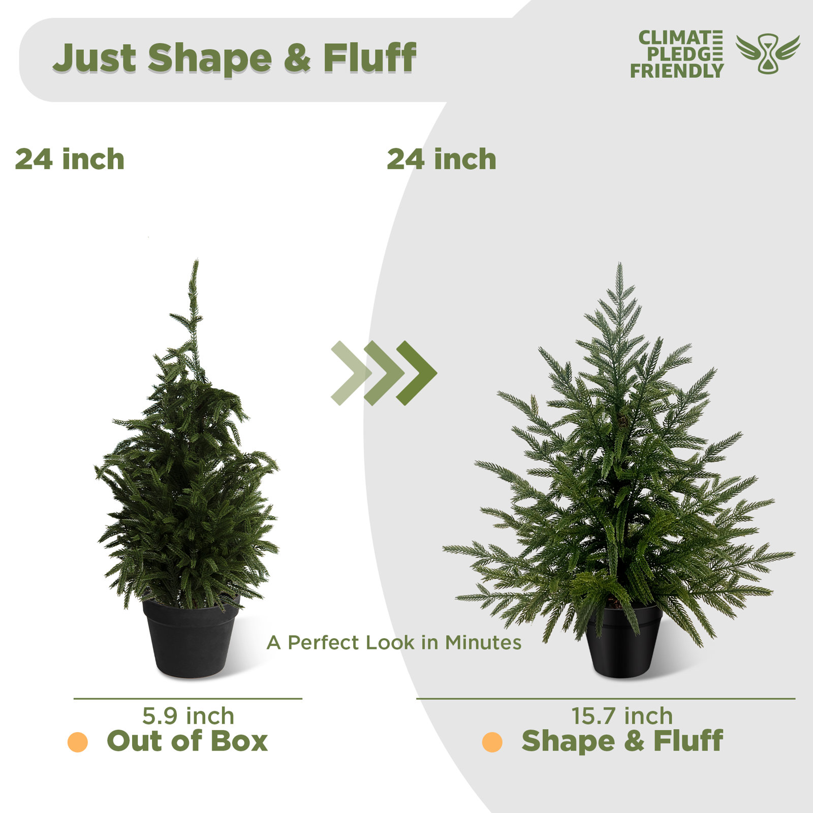 Artificial Real Touch Norfolk Pine Christmas Tree With Natural Look, 2' H