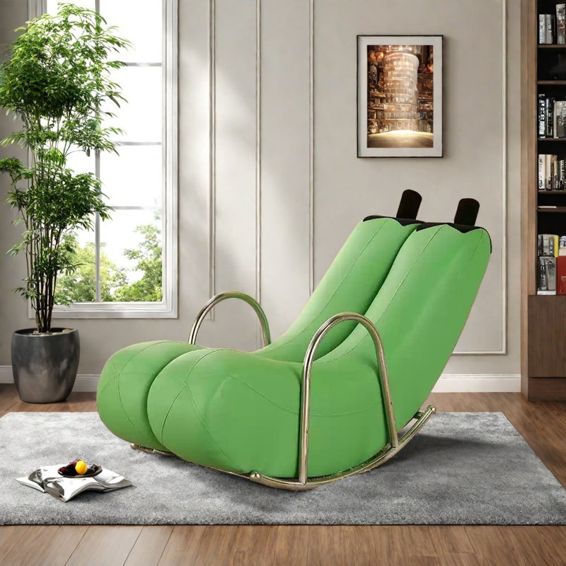 Chaise berçante de haute qualité en forme de banane, Vert