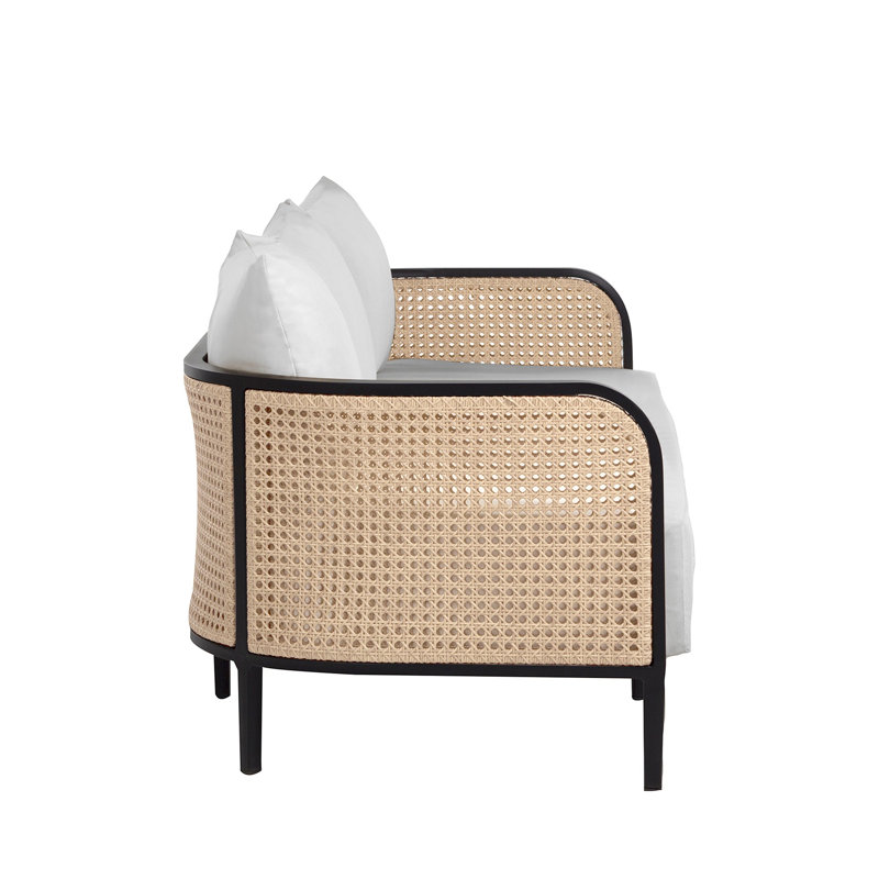 Havana (Cane) Sofa, Welt/Standard fill, Chalk/Natural Cane, Remy Flax