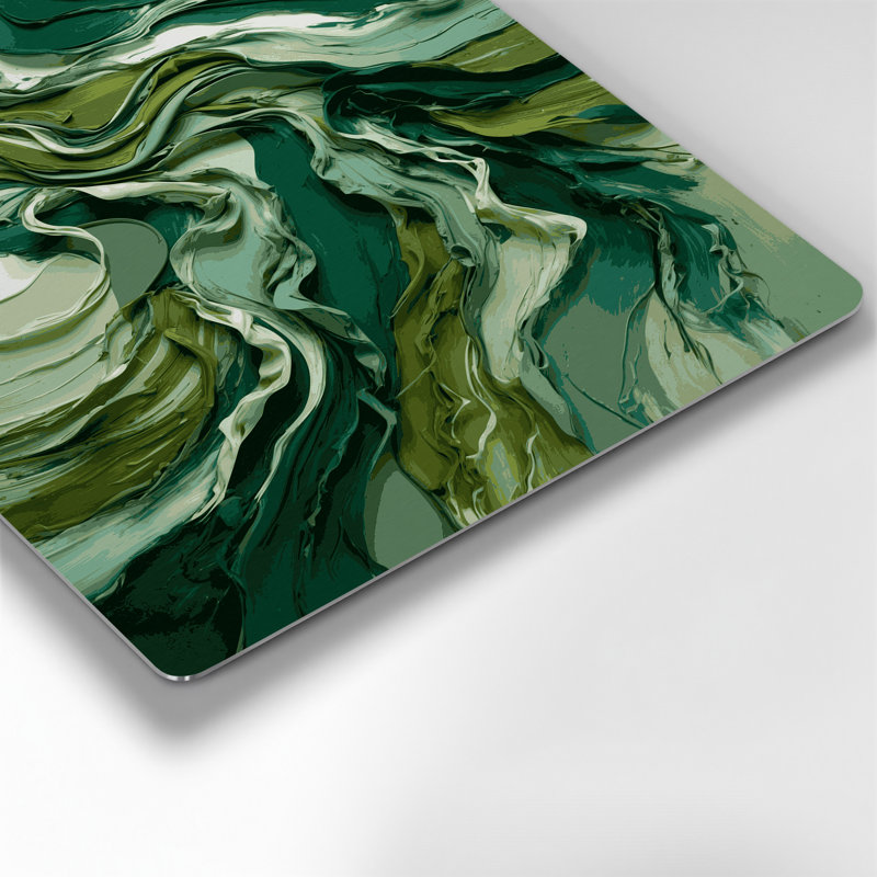 Art mural en métal «Lyrical Abstraction 32 Green», H 11 po x l 14 po