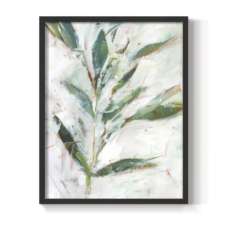 «Tropical Foliage Study I», reproduction encadrée - bois massif, Noir, H 14 po x l 11 po