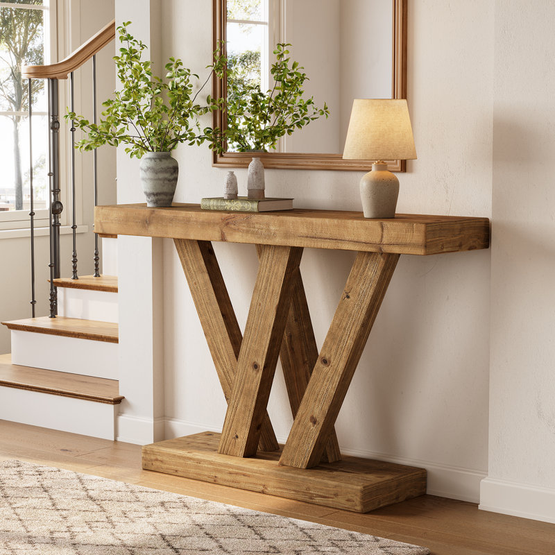 119.9Cm Solid Wood Console Table