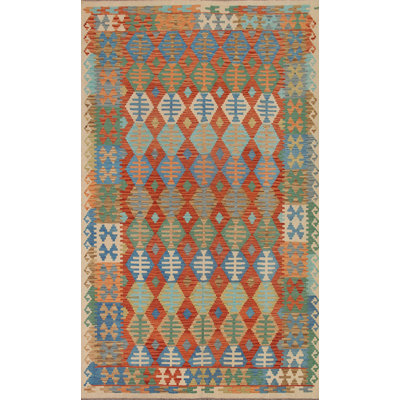 Tapis oriental géométrique Kilim 6 x 10