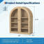 Solid Wood Oval Accent Cabinet-1694448498